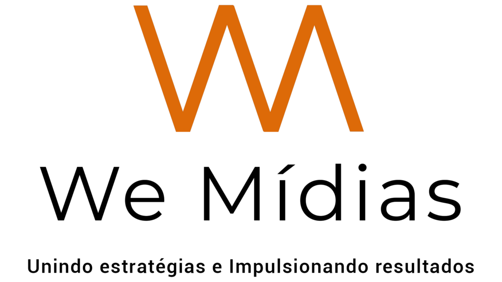 Logo We Mídias com slogan
